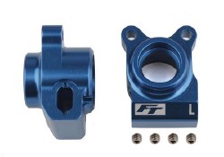 "RC10B6.2 FT Rear Hubs, blue aluminum"