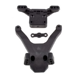 RC10B6.3 front top plate and ballstud mount