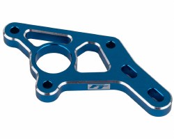 "RC10B7 FT Motor Mount, blue aluminum"