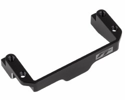 "RC10B7 FT One-Piece Servo Mount, black aluminum"