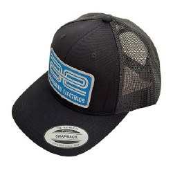AE Logo Trucker Hat "Curved Bill" (Black) (One Size Fits Most)