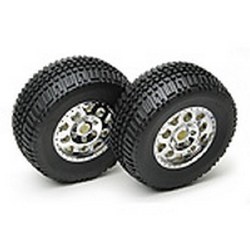SC10 Tires/Wheels Combo, chrome wheels, non-hex