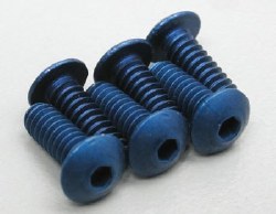 6946 FT Button Head Cap Screws Blue Alum 4-40x5/16 (6)