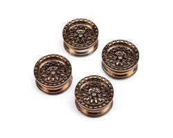 Black Rhino Wheel 1.0", 7mm Hex (4): SCX24