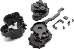 SCX6: 2-Speed Transmission Case/Brace Set