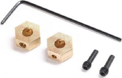 Hex Hub, Brass 1.0g (2): SCX24, AX24