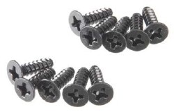 AXA895 Tapping Flat Head M3x10mm Black Oxide (10)