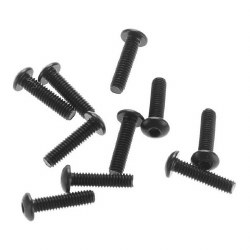 AX31538 Hex Socket Button Head M2.6x10mm Black(10)
