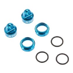 AX31430 King Shocks Alum Caps/Collar Set 12mm Blue