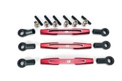 KAOS CNC Aluminum Panhard Bar & Steering Tie Rod (57mm, Red) (3pcs) F450