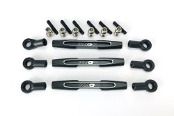 KAOS CNC Aluminum Panhard Bar & Steering Tie Rod (57mm, Black) (3pcs) F450