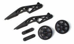 Reeper Wheelie Bar Plastic Parts (Bracket 2pcs,Wheel 2pcs), Colossus XT