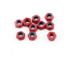 CRC 4-40 Aluminum Locknut (Red) (10)