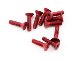 CRC 4-40x7/16" Aluminum Flat Head Screw (Red) (10)