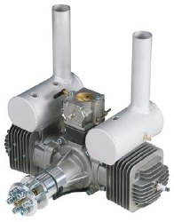 DLE-170cc Twin Gas Engine w/Elec Ig & Muffs