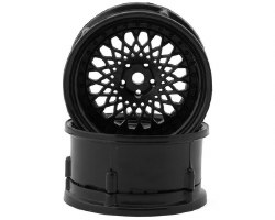 DS Racing Drift Element Mesh Drift Wheels (Triple Black) (2) (Adjustable Offset)