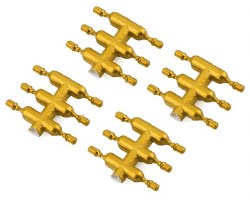 DS Racing Drift Element Scale Lug Nuts (Gold) (24) (Short)