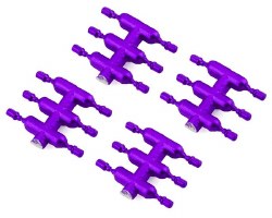 DS Racing Drift Element Scale Lug Nuts (Purple) (24) (Short)