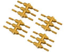 DS Racing Drift Element Scale Lug Nuts (Gold) (24) (Long)