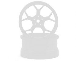 DS Racing Feathery Split Spoke Drift Wheels (Matte White) (2) (6mm Offset) w/12mm Hex