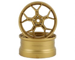 DS Racing Feathery Split Spoke Drift Wheels (Gold) (2) (6mm Offset) w/12mm Hex DS Racing Feathery Split Spoke Drift Wheels (Gold) (2) (6mm Offset) w/12mm Hex