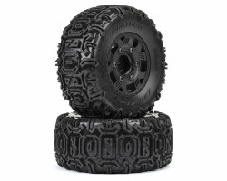 Warthog SC 2.2"/3.0" Off-Road Tires Mounted on Ripper Black 6x30 Removable 12mm Hex Wheels (2) for S