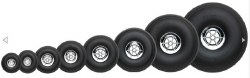 DUB175TC Treaded Chrome Wheels, 1-3/4 Diameter (2)