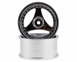 Mikuni Yokohama Advan Oni Kai Drift Wheels (Chrome Silver) (2) (5mm Offset) w/12mm Hex