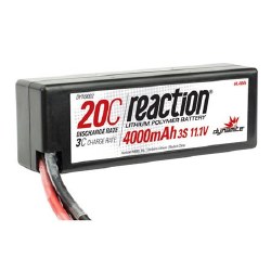 Reaction 11.1V 4000mAh 3S 20C LiPo Hard Case: EC3
