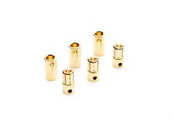 Gold Bullet Connector Set, 6.5mm (3)