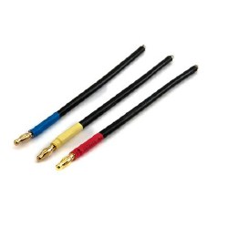 BL Motor Wire Set, 4mm Bullet Conn,Male,Bl/Yel/Org
