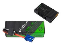 "EcoPower Intelligent 4S 5000mAh EC5 LiPo Battery/""Electron Mini"" Charger Bundle"