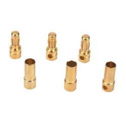 Gold Bullet Connector Set,3.5mm (3)