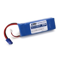 1500mAh 3S 11.1V 20C LiPo, 13AWG EC3