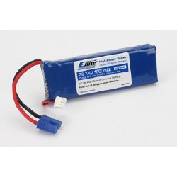 1800mAh 2S 7.4V 20C LiPo, 13AWG EC3