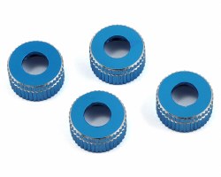 Exotek 12mm Aluminum Lower Shock Cap (Blue) (2)