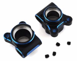 Exotek RC10B6.2 Aluminum Rear Hub Set (2) (Black/Blue)