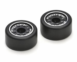 Exotek TLR 22S Drag Aluminum & Delrin Wheelie Wheels (Black) (2)