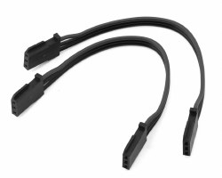 Futaba 100mm FF-GBB Heavy Duty Gyro Extension Cords (2) (Black)