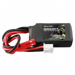 250mAh 2S 7.4V 35C Airsoft Battery With JST Plug