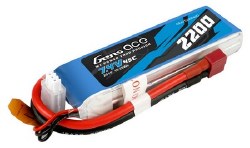 Gens Ace -1044 - 2200mAh 2S1P 7.4V 45C LiPo Deans Plug Soft Case 106x34x19mm