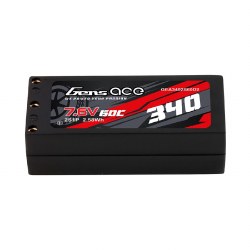 Gens Ace 340mAh 2S 7.6V  60C HV Lipo Battery with XT60 Plug