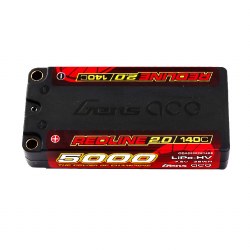 Gens Ace 5000mAh 2S 7.6V 140C HardCase HV Redline 2.0 Series Lip