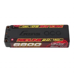 Gens Ace 6800mAh 2S 7.6V 140C HardCase Redline 2.0 Series Lipo w