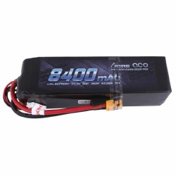 Gens Ace 8400mAh 11.1V 50C 3S2P LiPo XT60 Plug Soft Case 155.5x43x43mm