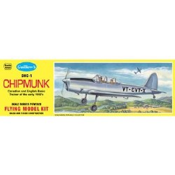1/24 De Haviland DHC-1 Chipmunk Rubber Powered Model Kit