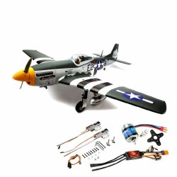 P-51D Mustang 20cc ARF with E-flite Brushless Motor, Spektrum 100A Smart ESC, and E-flite Electric R