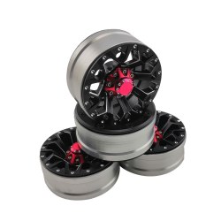 1.9" Aluminum Beadlock Wheels  - Strong (4)(Black)