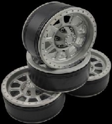 1.9" Aluminum Beadlock Wheels  - Ten (4) (Silver)