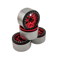 2.2" Aluminum Beadlock Wheels  - KM12 (4) (Red)